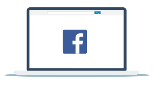 Screen display with Facebook